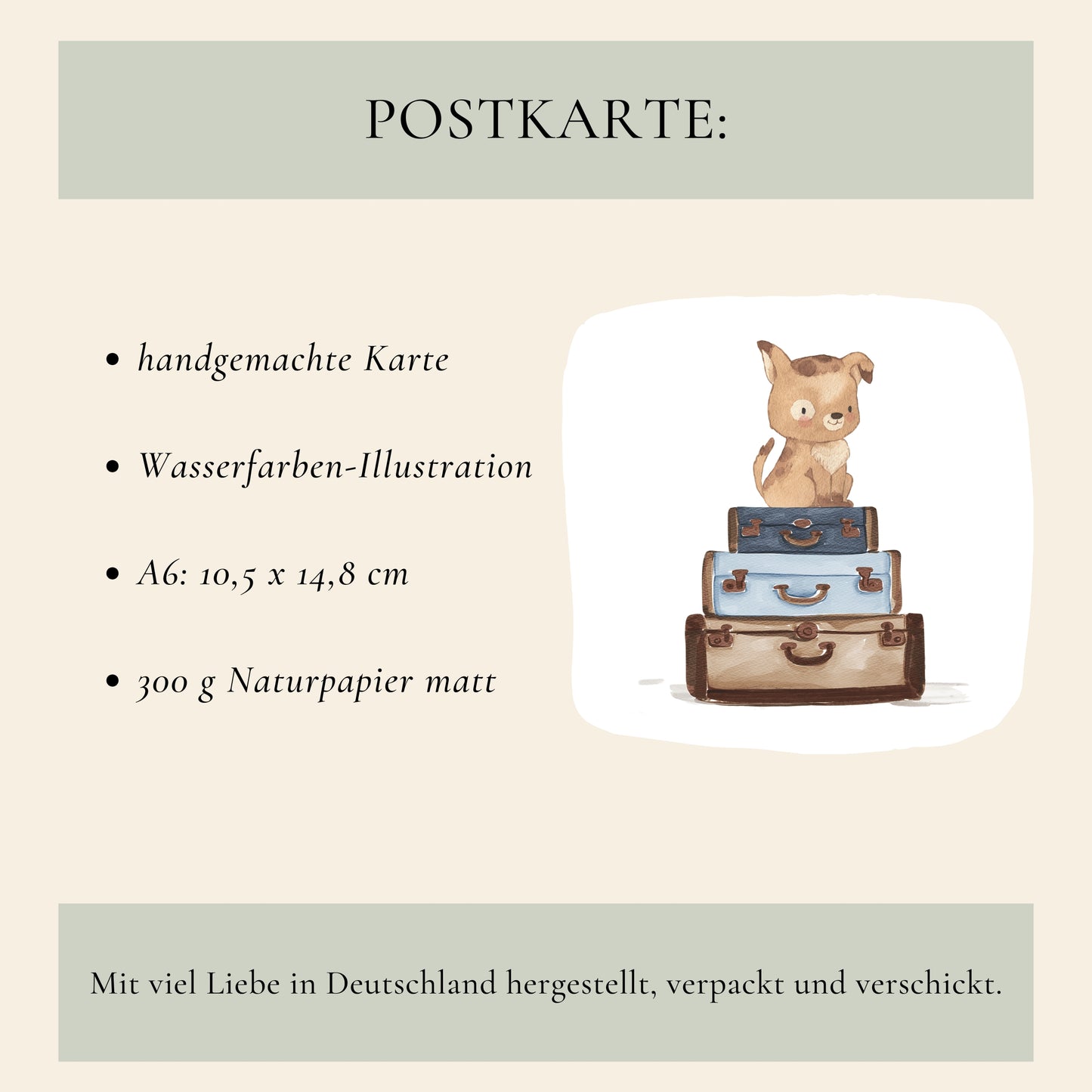 Karte Gute Reise – Hund