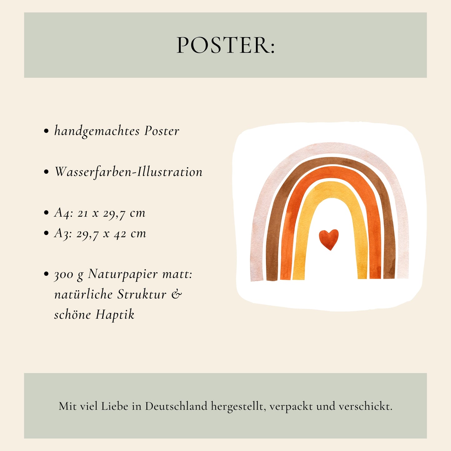 Boho Regenbogen Poster