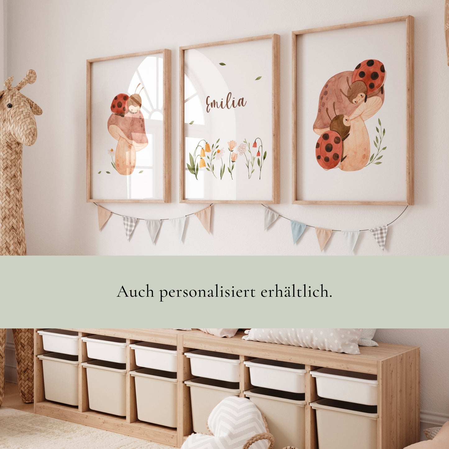 Glücksbringer - Marienkäfer Poster 3er Set