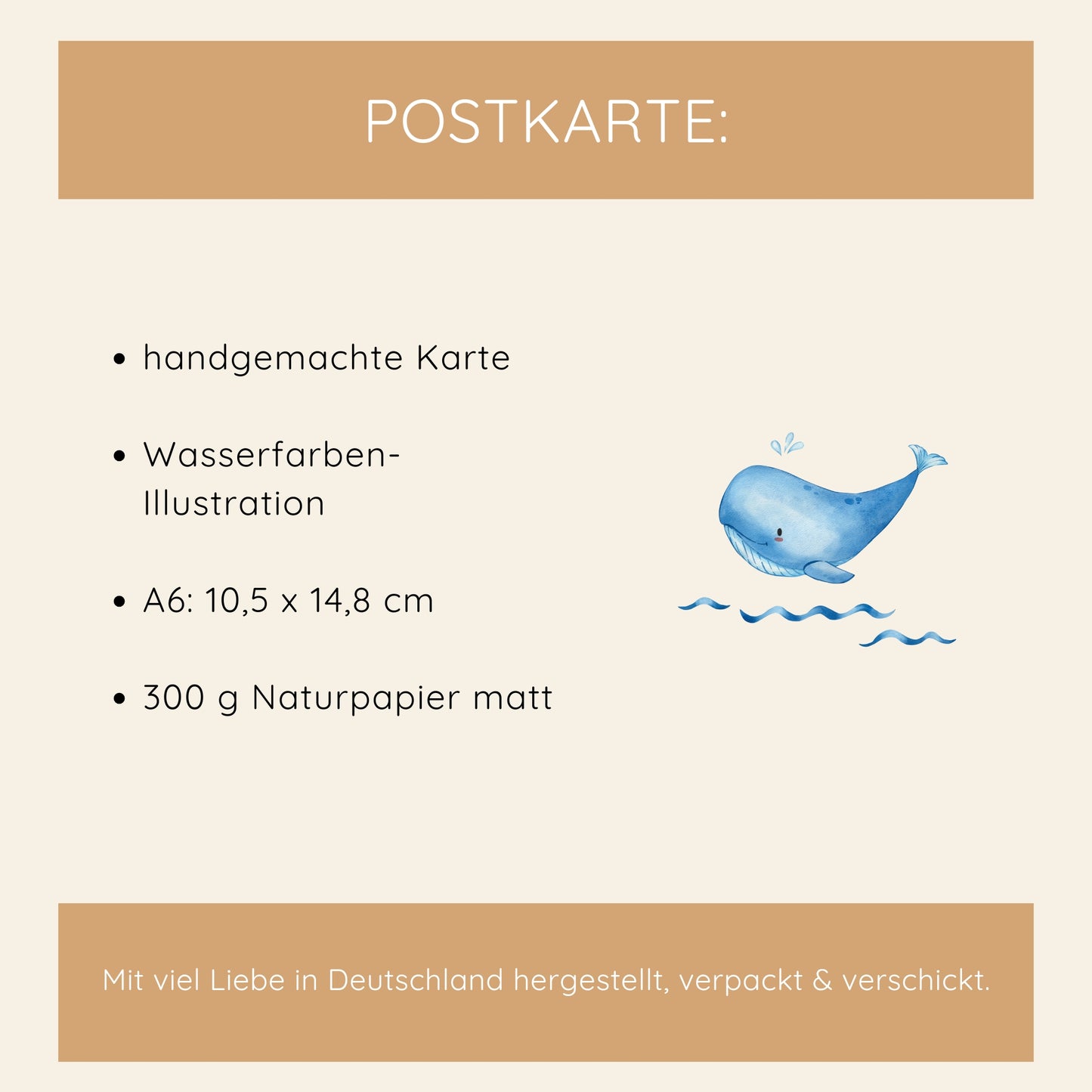 Geburtstagskarte Wal