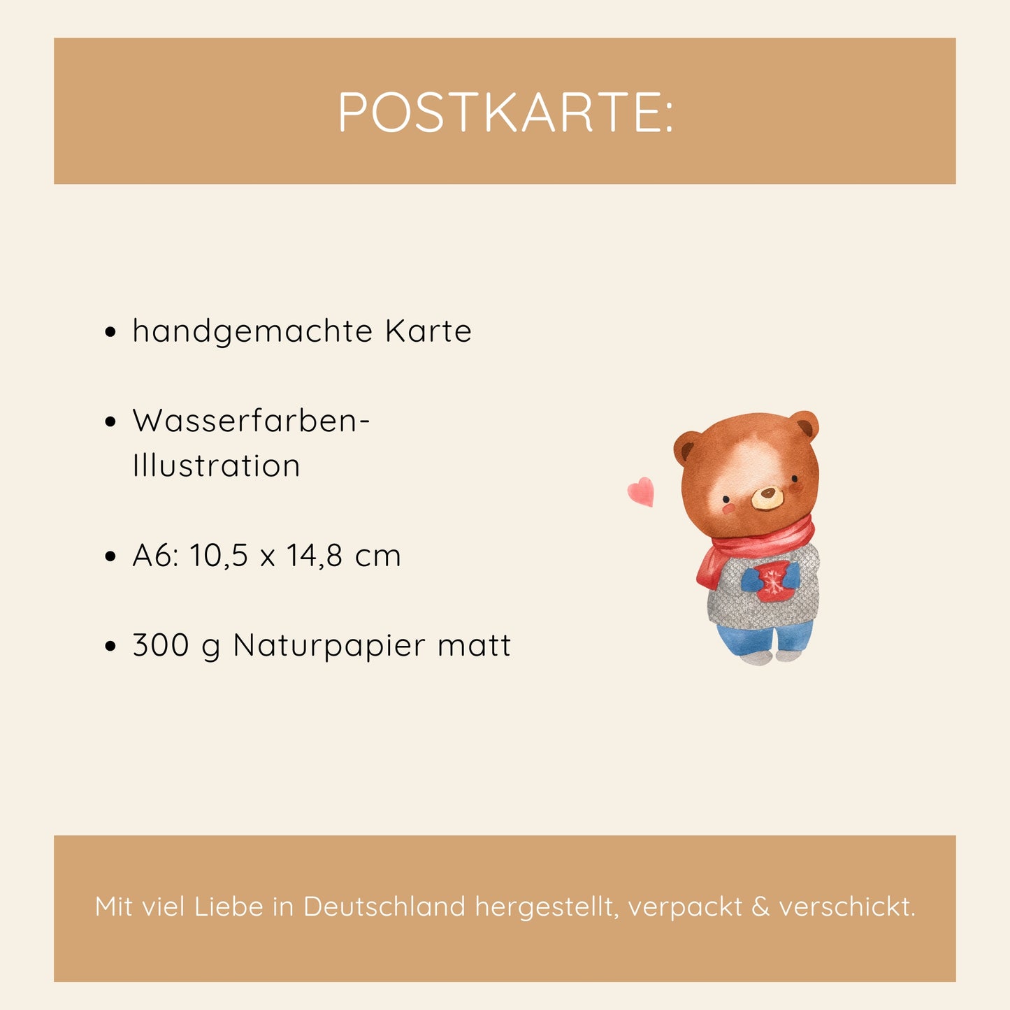 Karte Winterbär - Gute Besserung
