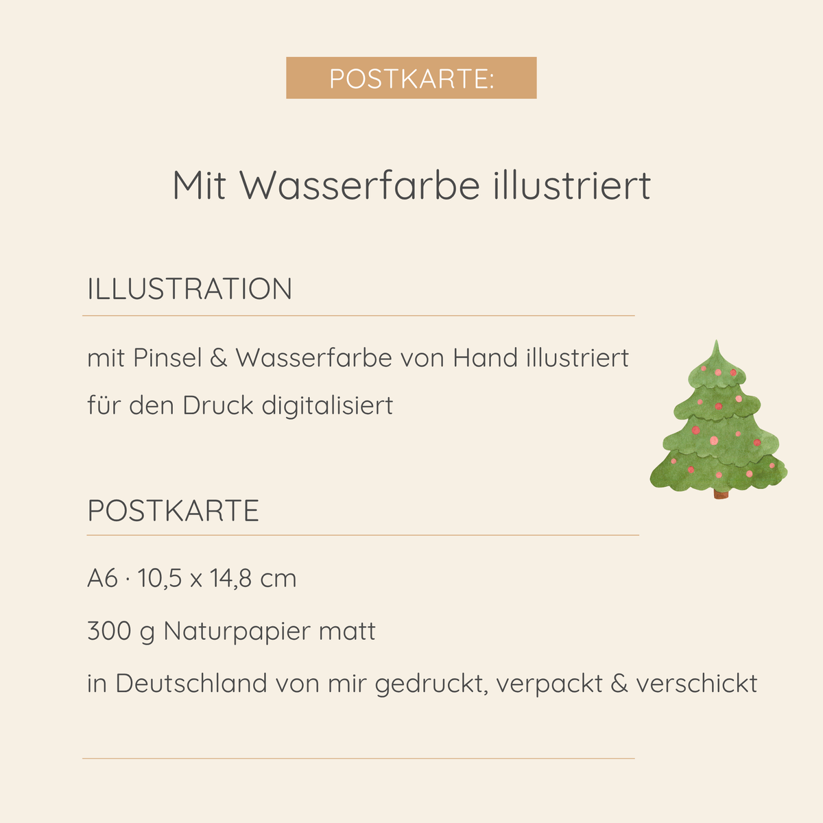 Weihnachtskarte Frohe Weihnachten - Weihnachtsbaum
