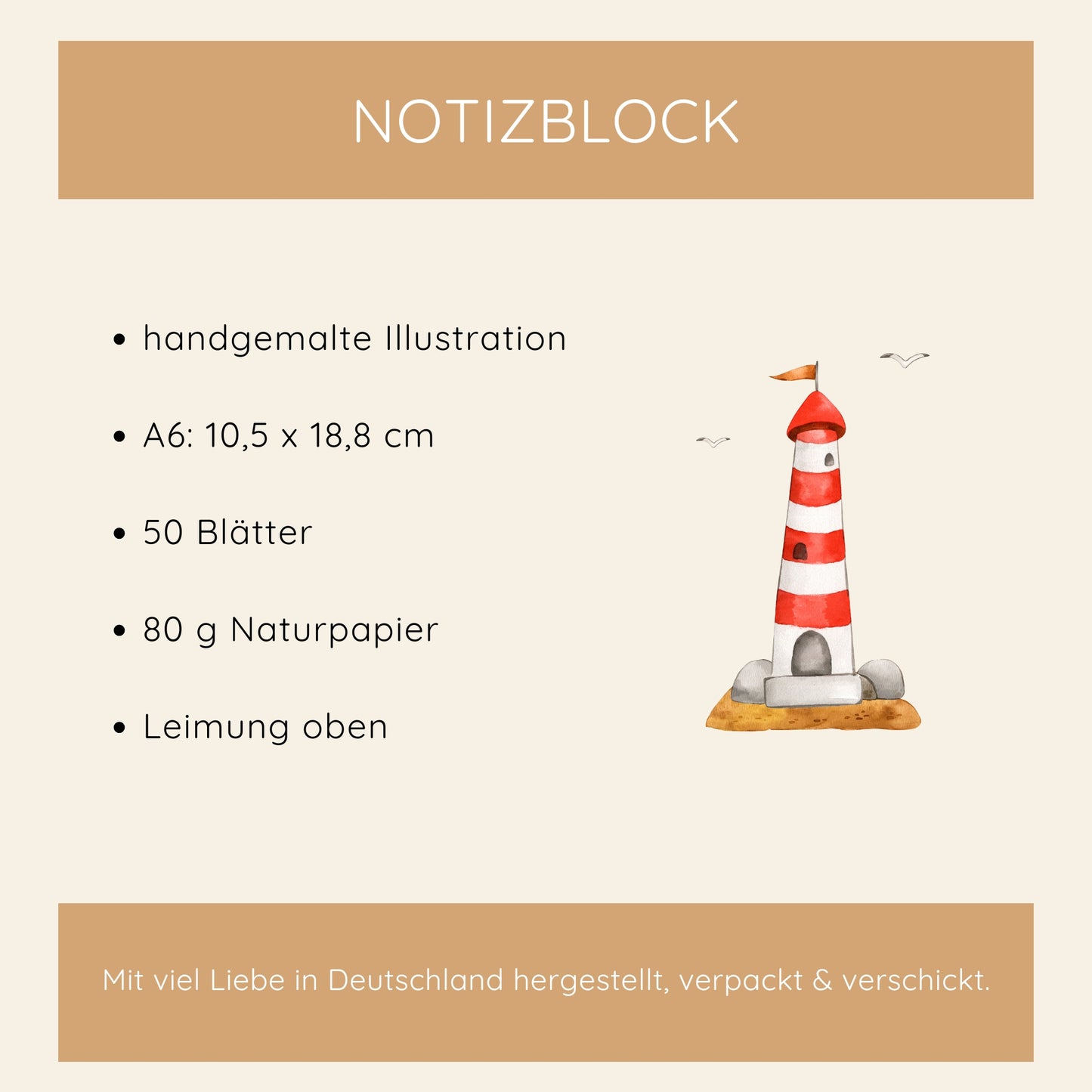 Notizblock Leuchturm A6