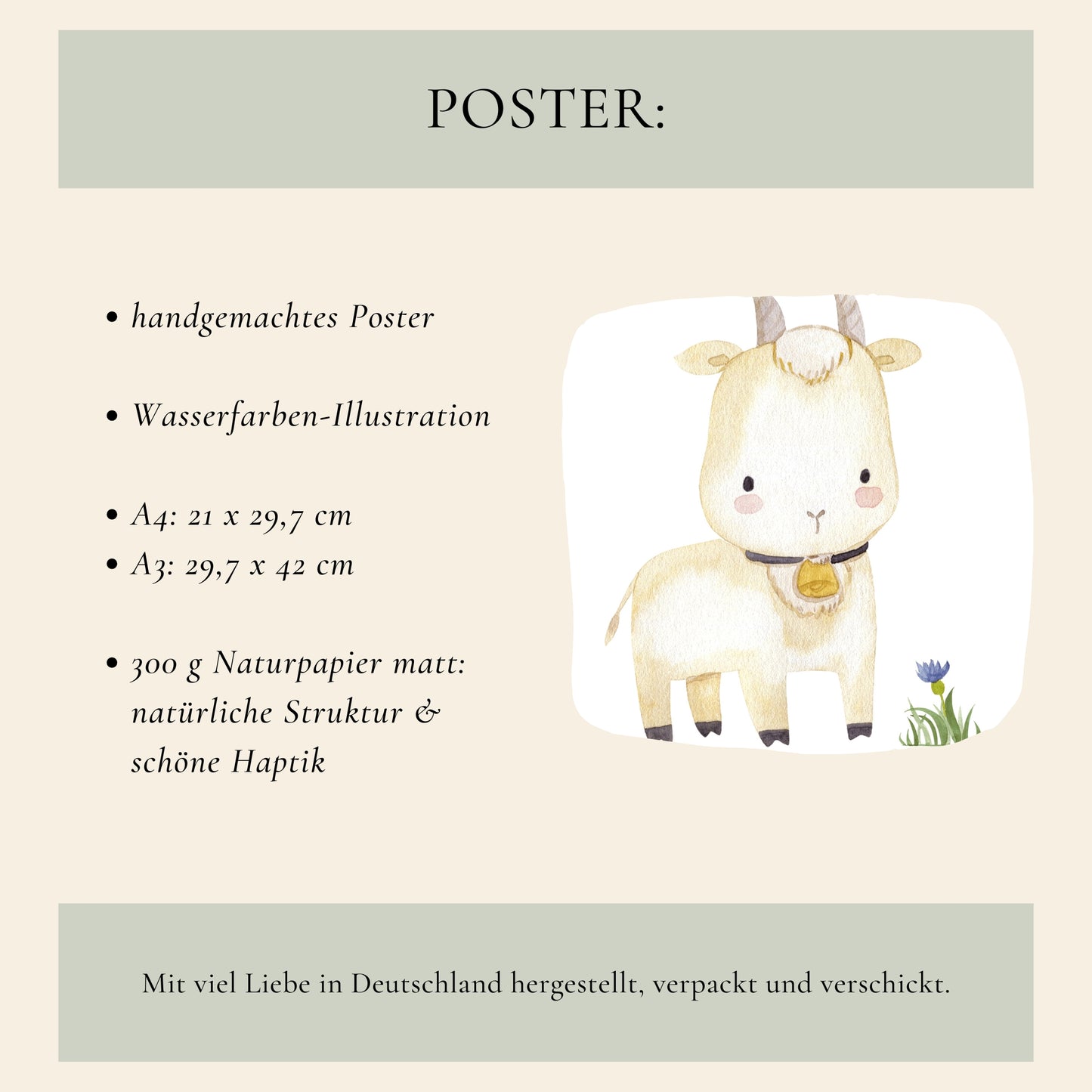 Ziege Hörnchen Poster