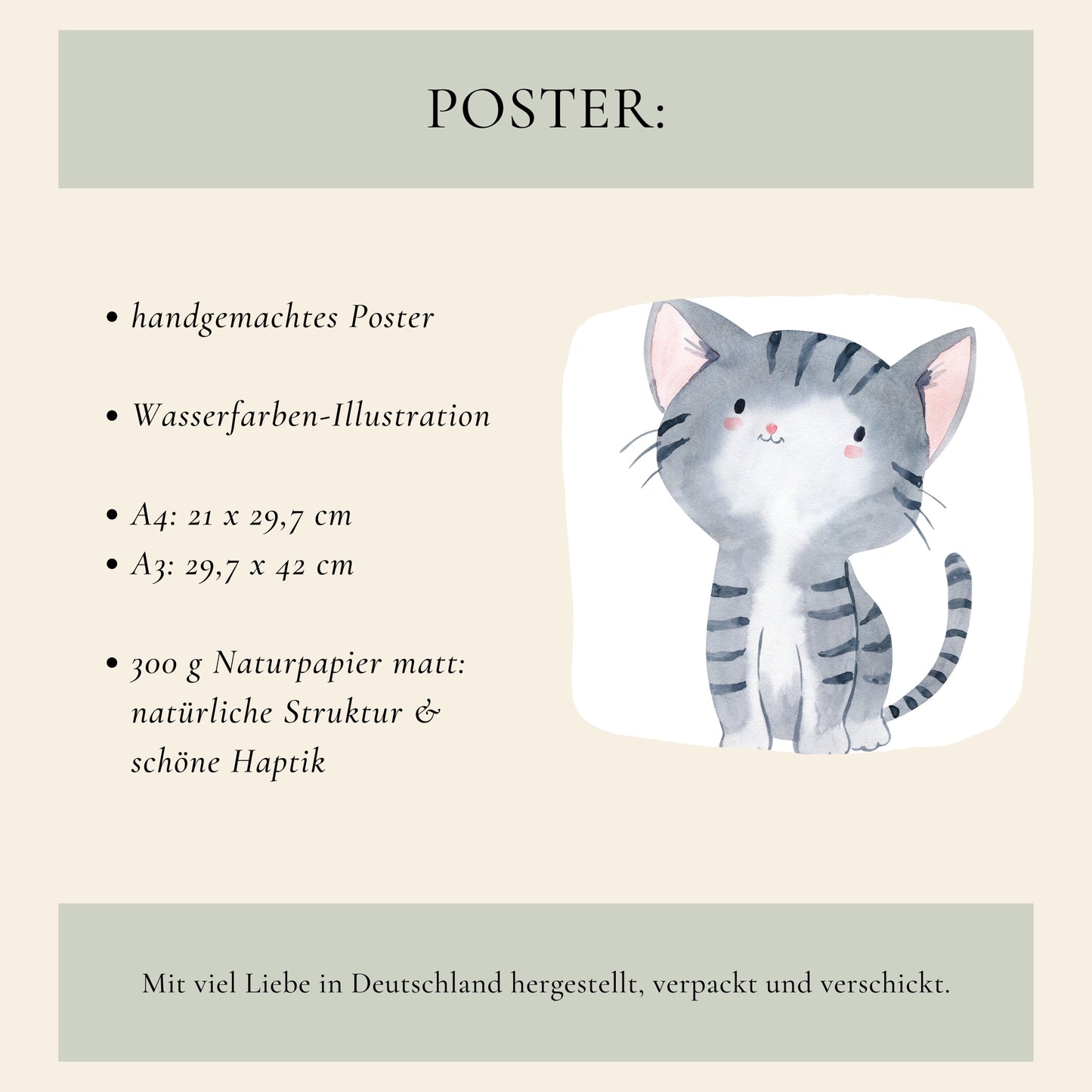 Katze Samtpfote Poster