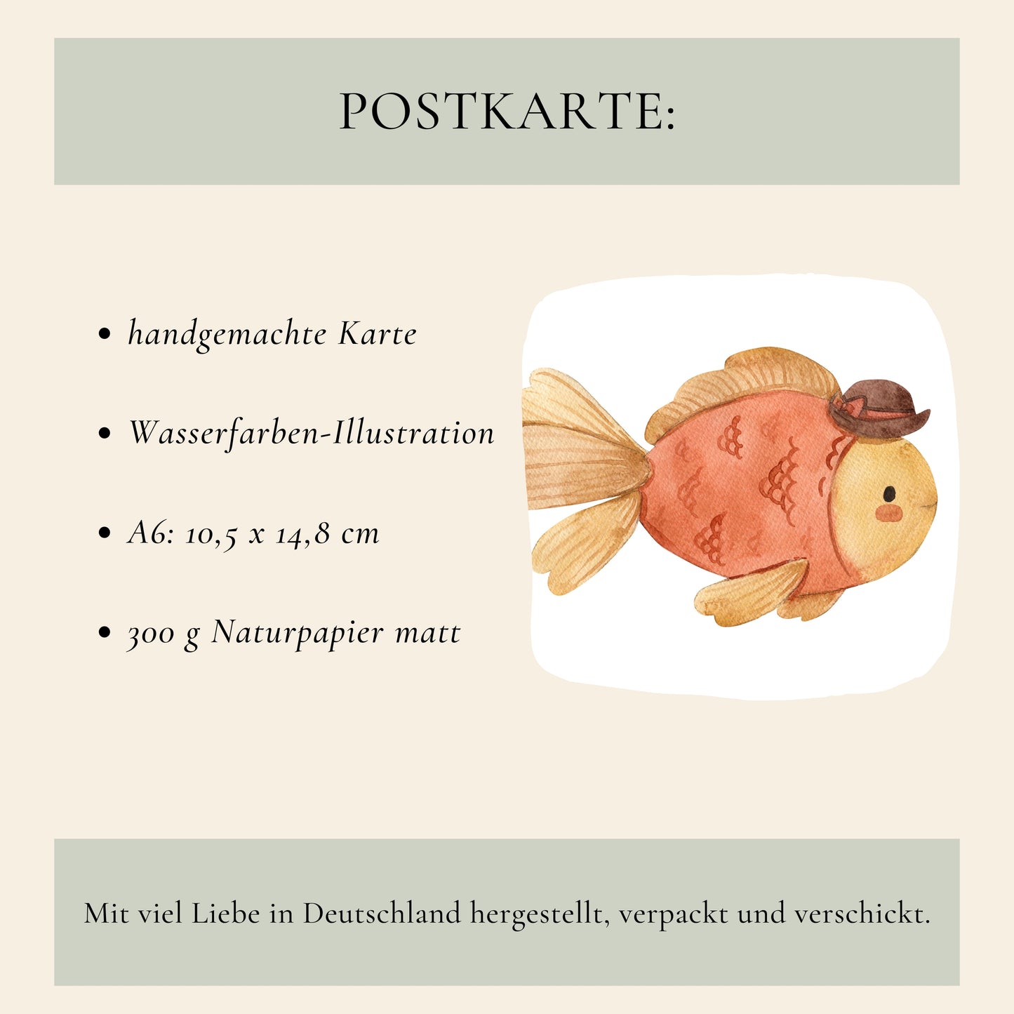Postkarte Fisch Fritz