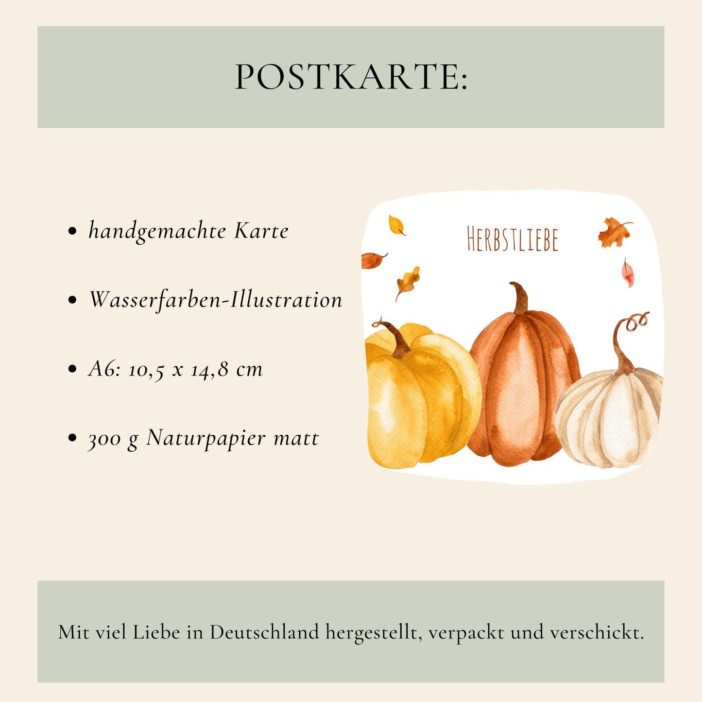Karten Herbstliebe - 6er Set