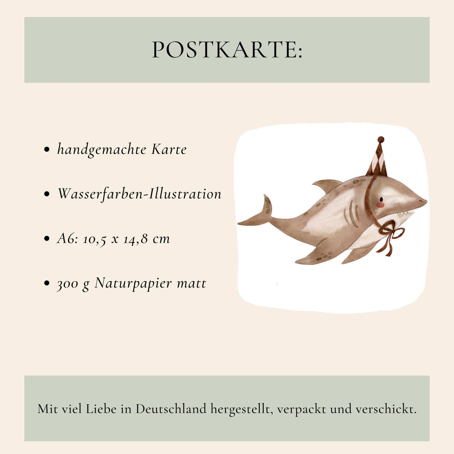 Geburtstagskarte Hai Magnus