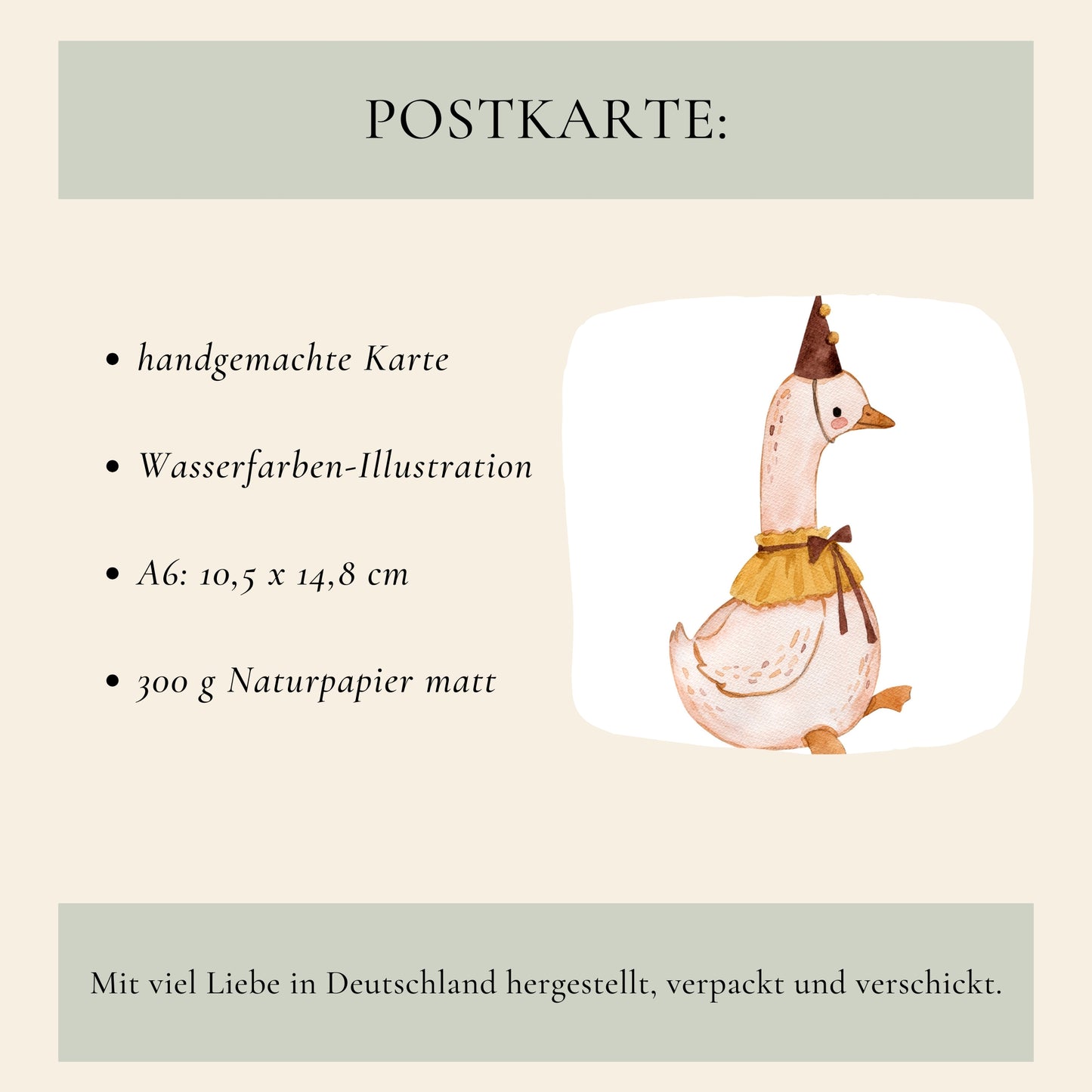 Geburtstagskarte Gans Wilma