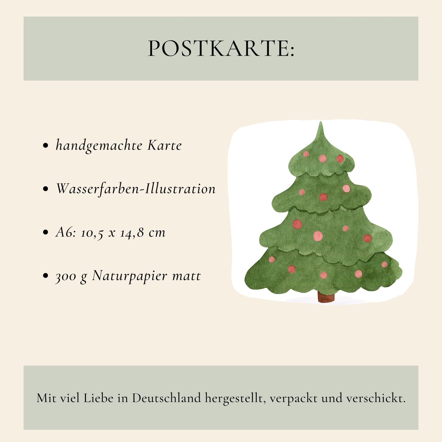 Weihnachtskarte Frohe Weihnachten - Weihnachtsbaum