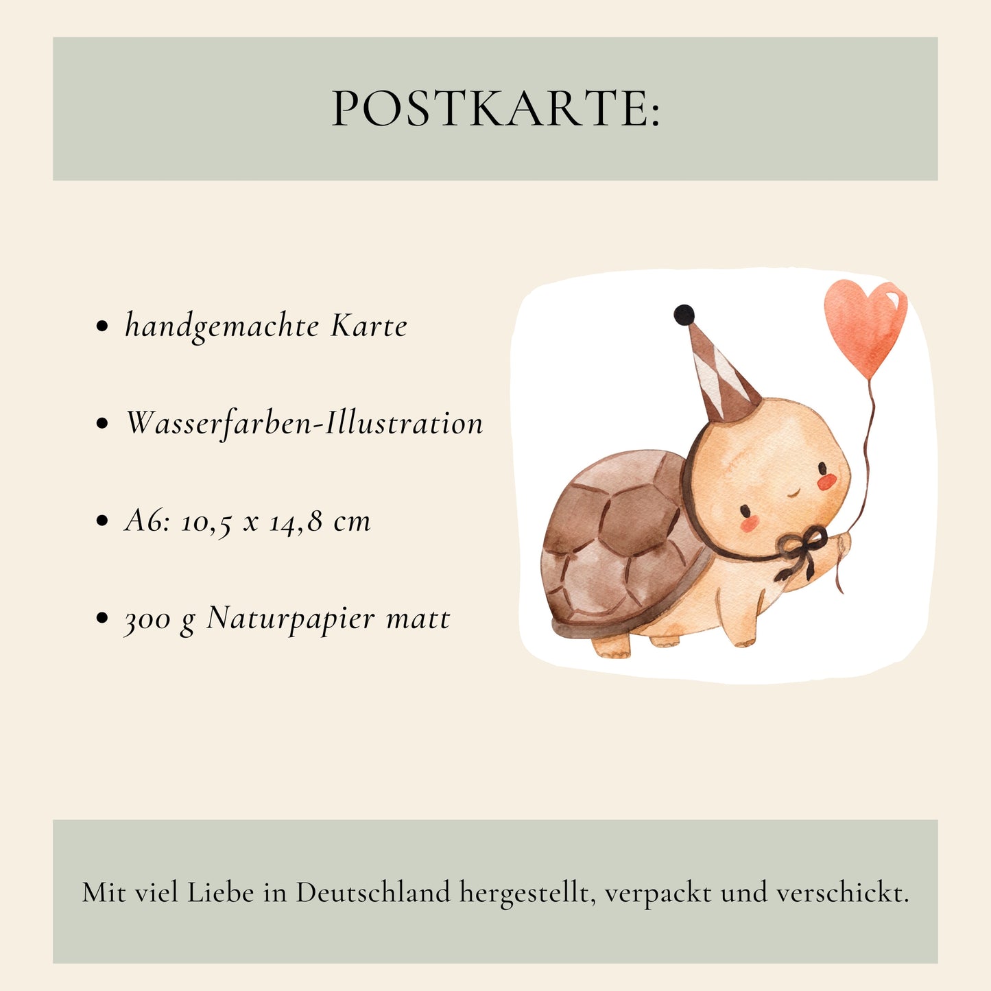 Geburtstagskarte Schildkröte Lou
