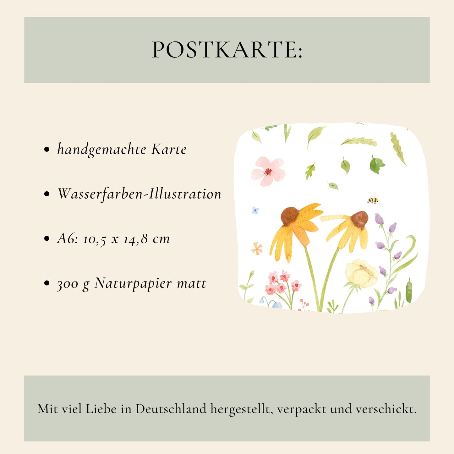 Karte Wildblumen