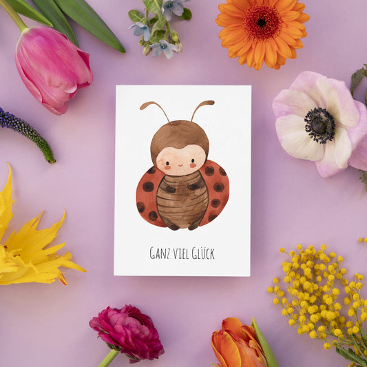 Karte Marienkäfer – Ganz viel Glück
