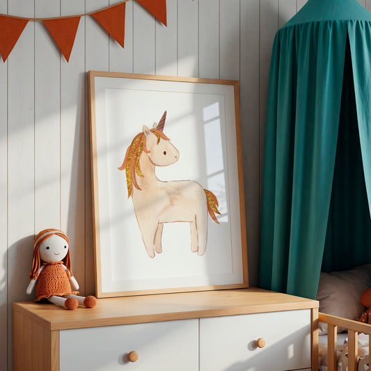 Einhorn Luna Poster