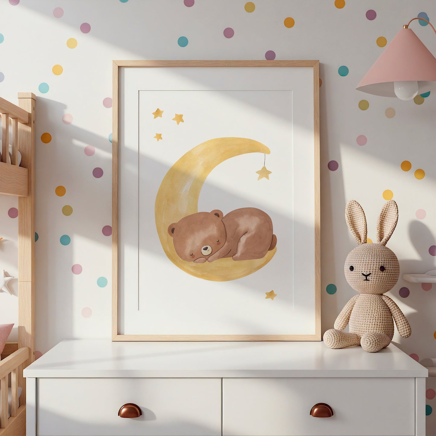 Träumender Bär auf dem Mond Poster