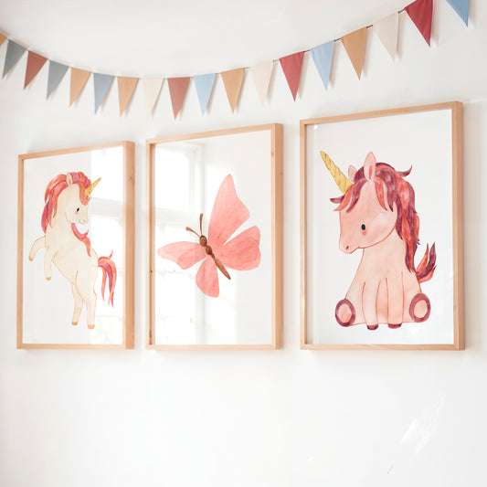 Einhornliebe – Poster 3er Set