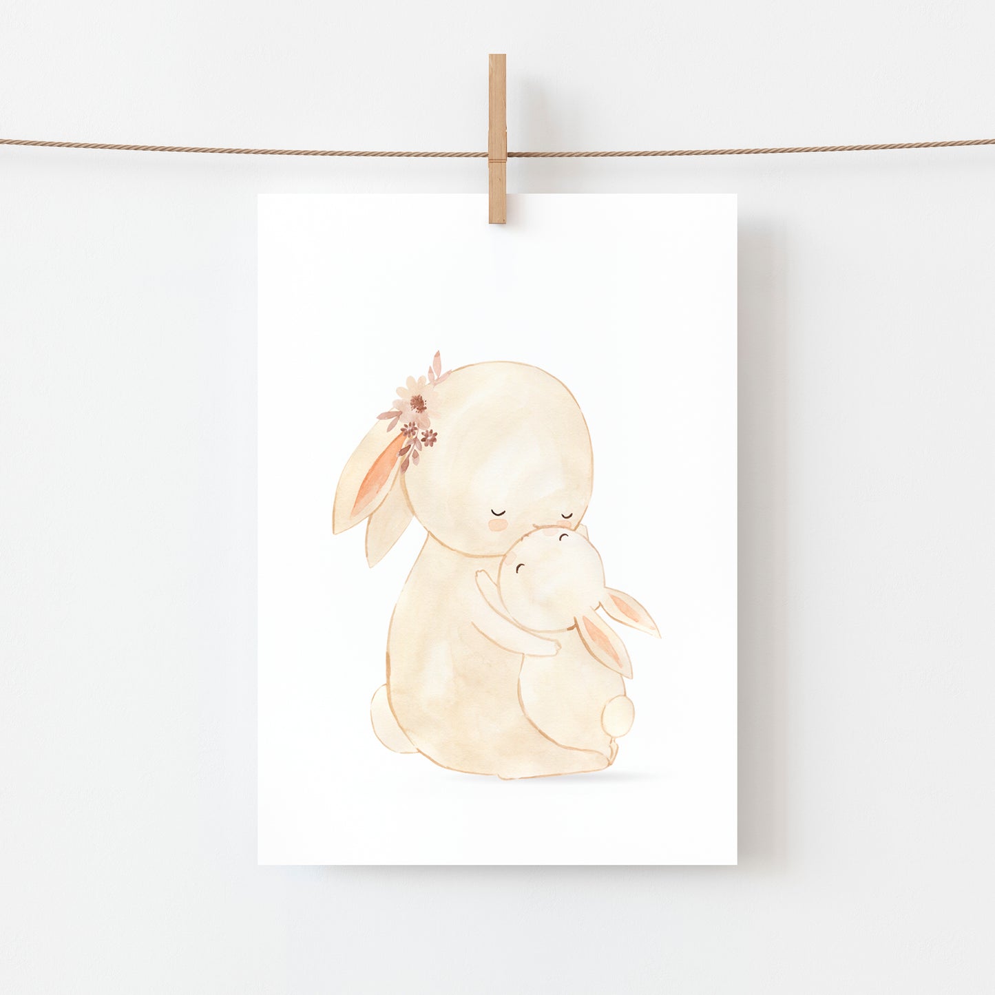 Karte Mama Hase & Baby