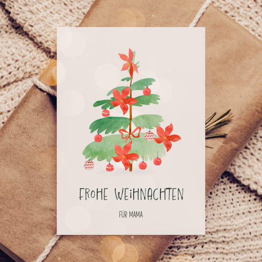 Personalisierte Weihnachtskarte - Weihnachtsbaum