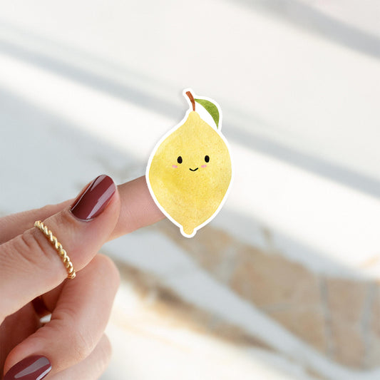 6er Sticker-Set Erdbeere, Banane, Kirschen, Avocado, Zitrone, Birne aus Vinyl, ideal zum Dekorieren von Laptops, Handys oder Bullet Journals. Spritzfest und langlebig.