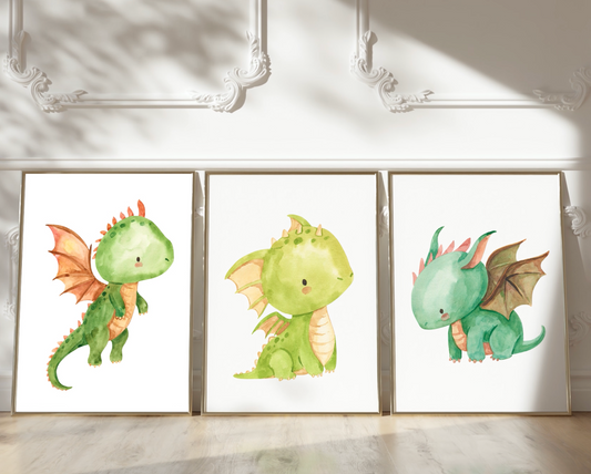 Kleine Drachen – Poster 3er Set