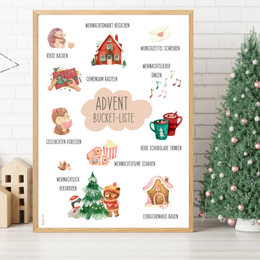 Advent Bucket Liste - kostenloser Download