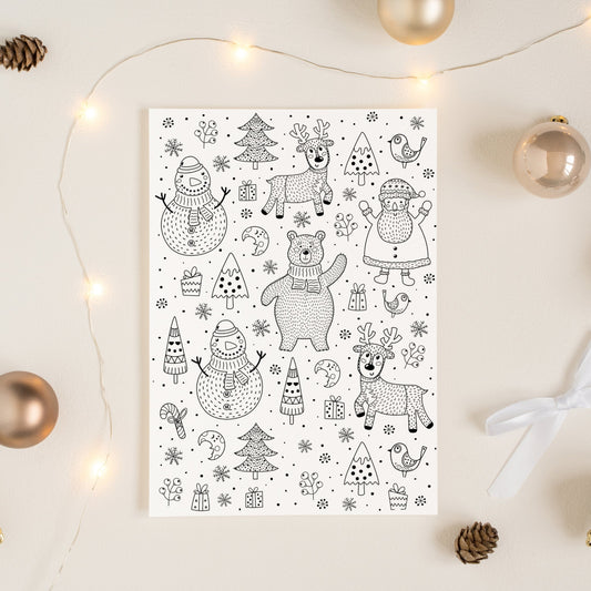 Kostenlose Malvorlage – Ausmalbild zu Weihnachten zum Ausdrucken