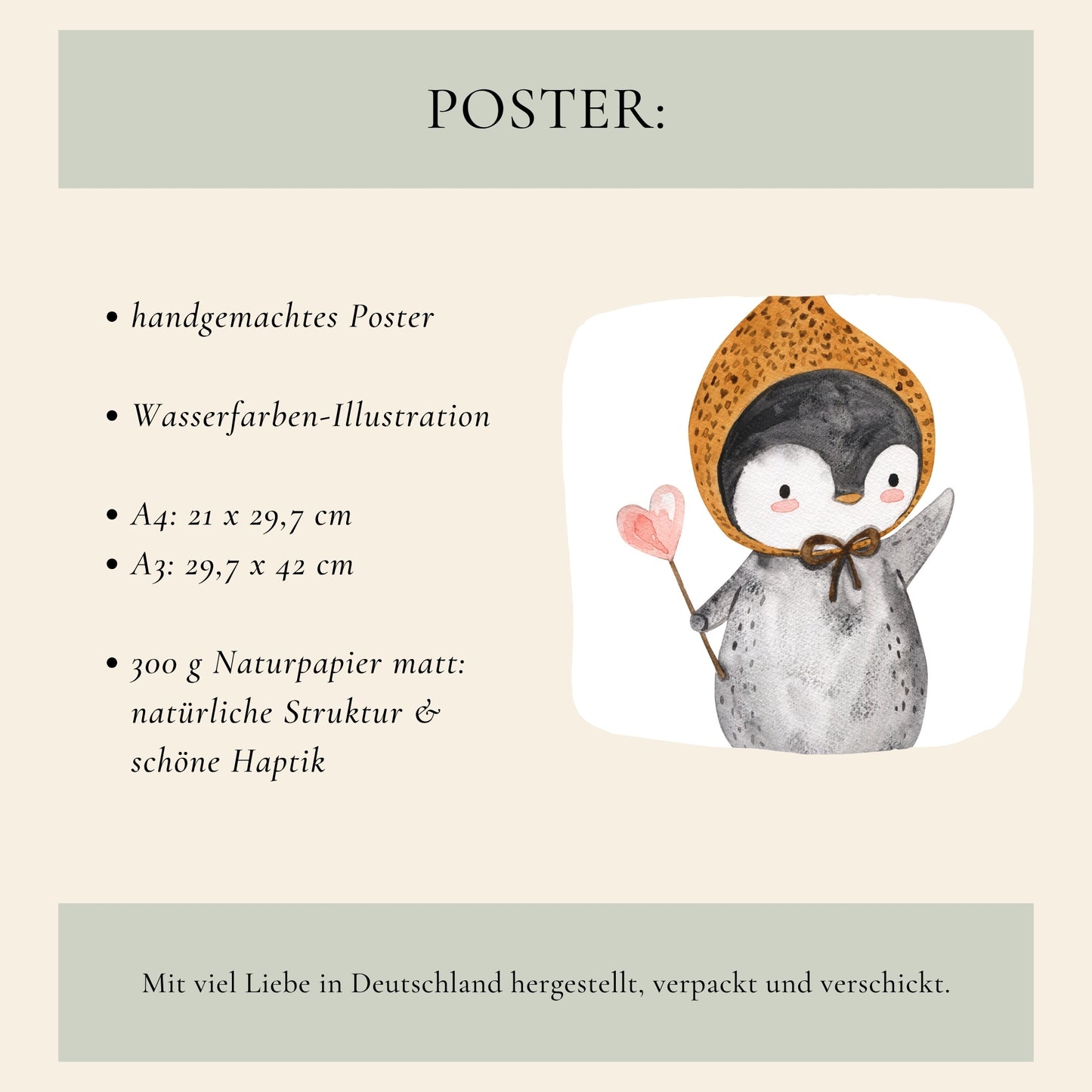 Pinguin Paul Poster