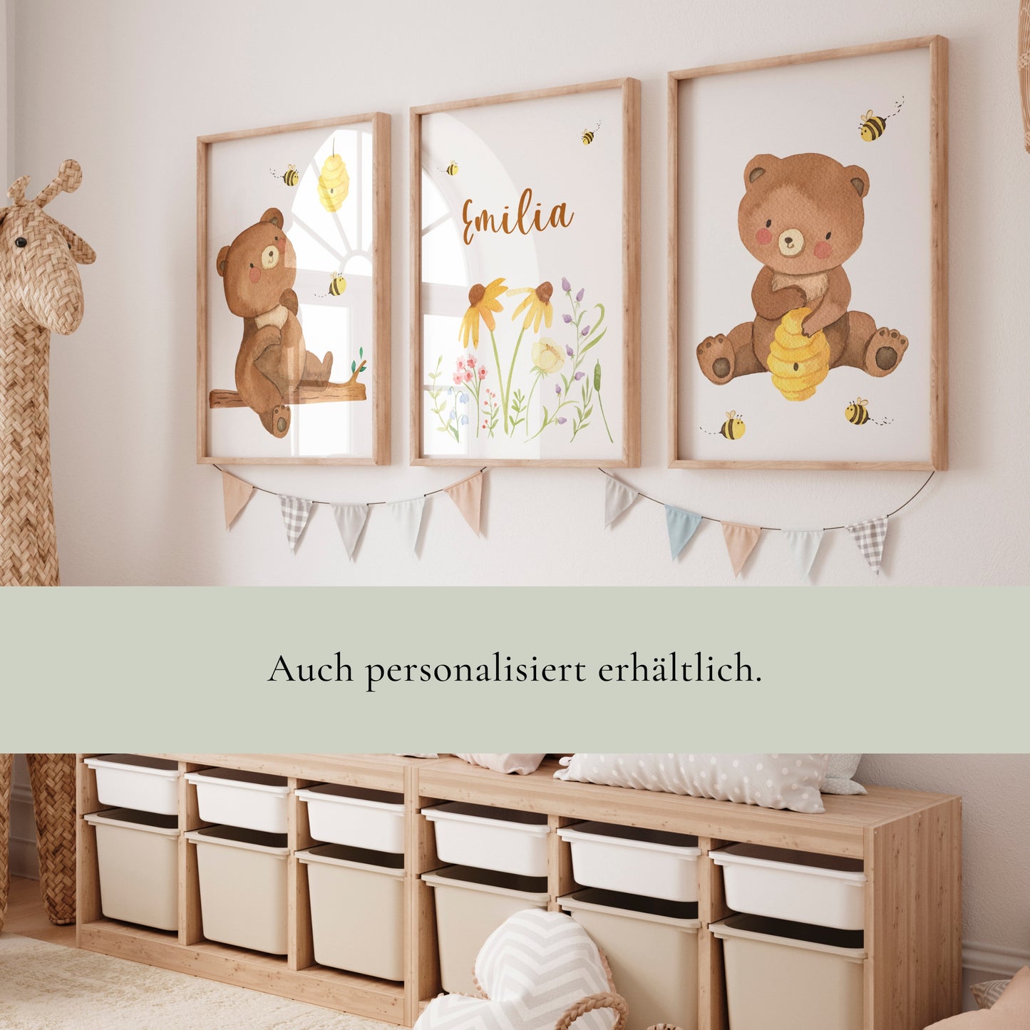Kleine Bären & fleißige Bienen – Poster 3er Set