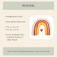 Boho Regenbogen Poster