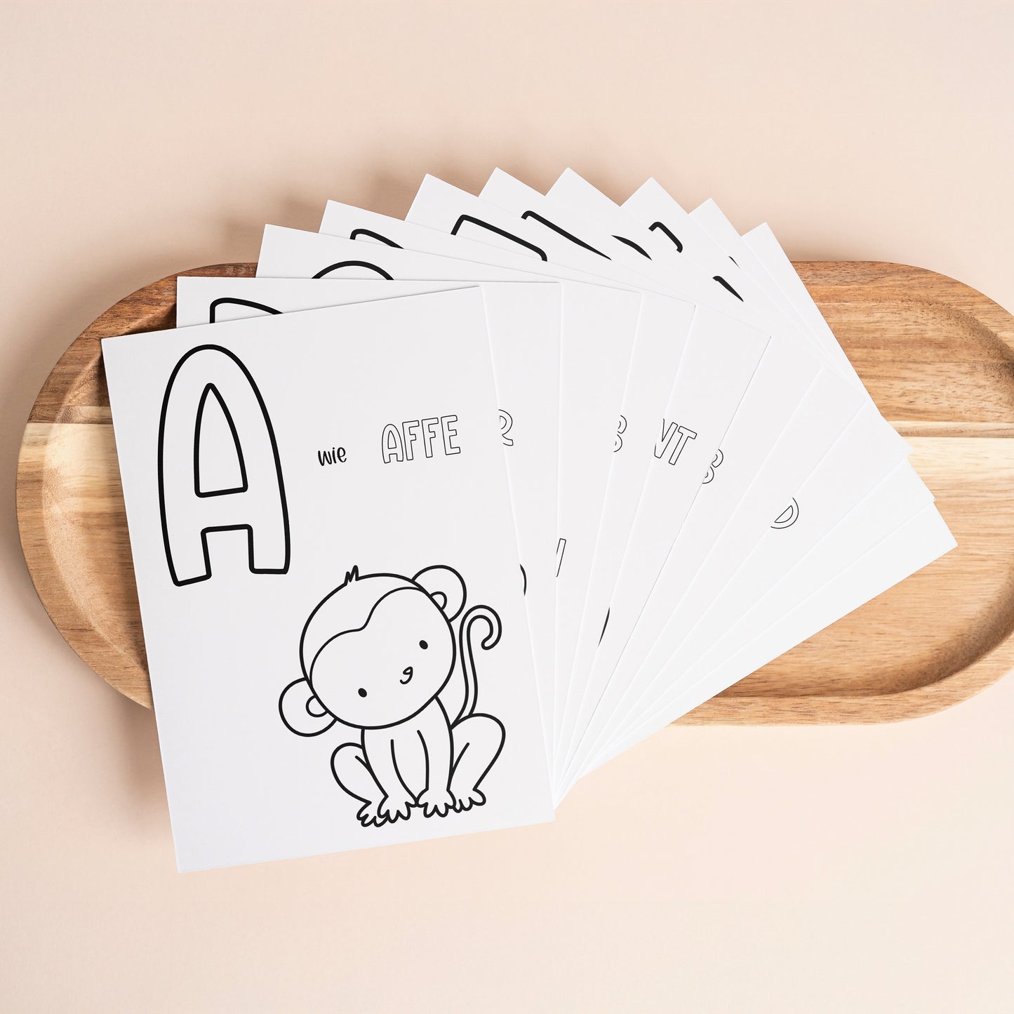 ABC Ausmalkarten Set