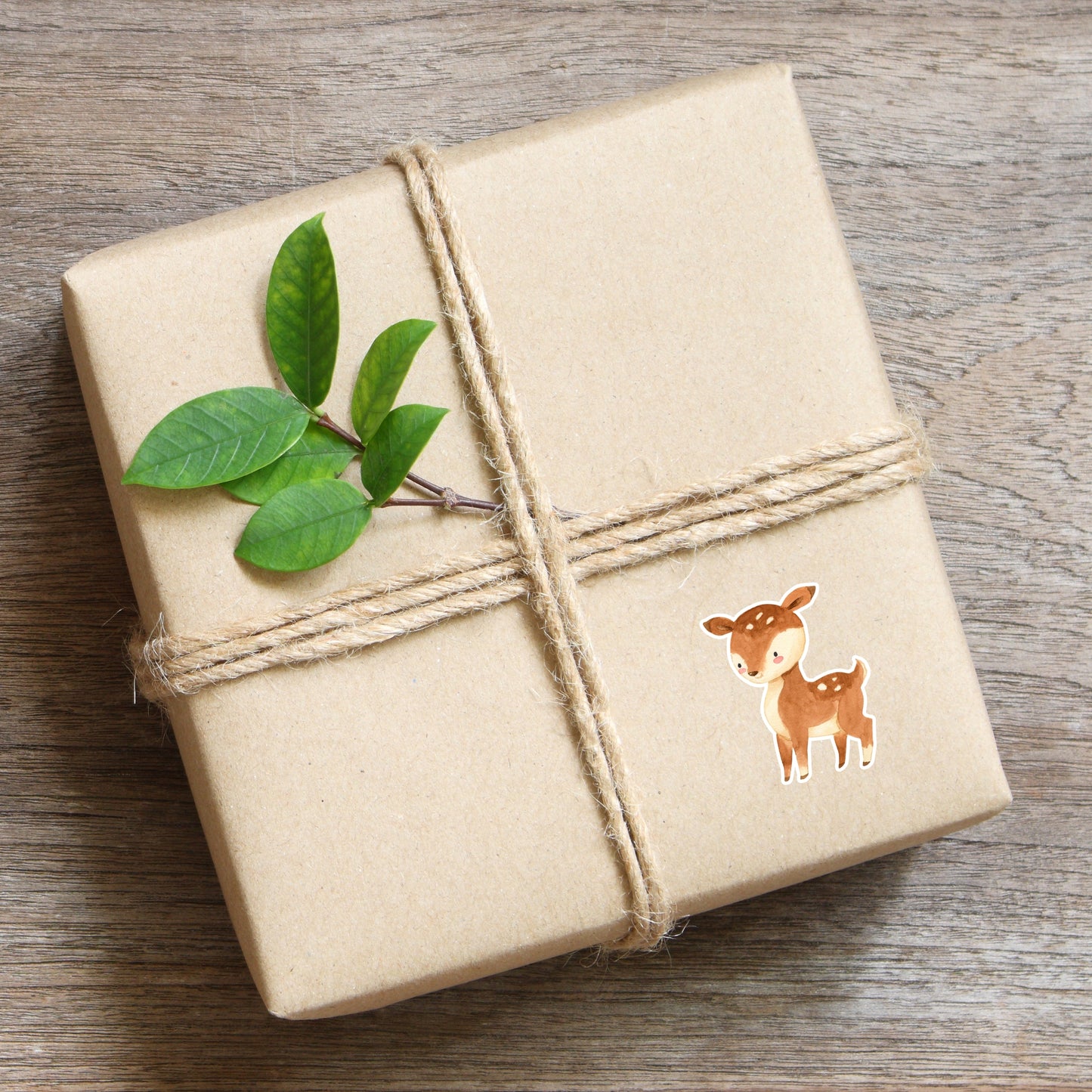 Waldtiere Geschenkset – Karte, Lesezeichen & Aufkleber