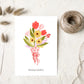 Kleine Dankeskarten mit Blumenstrauß – 10er Set
