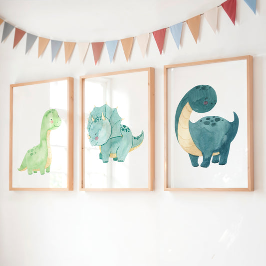 Dino Abenteuer - Poster 3er Set