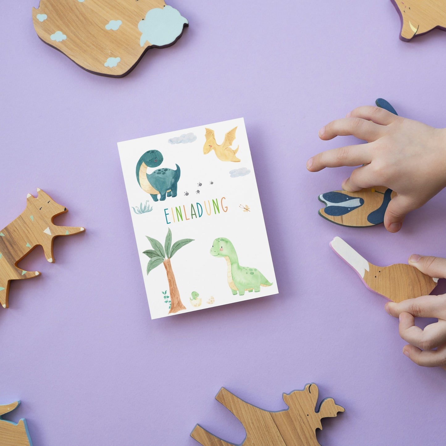 Einladung Kindergeburtstag - Dinosaurier