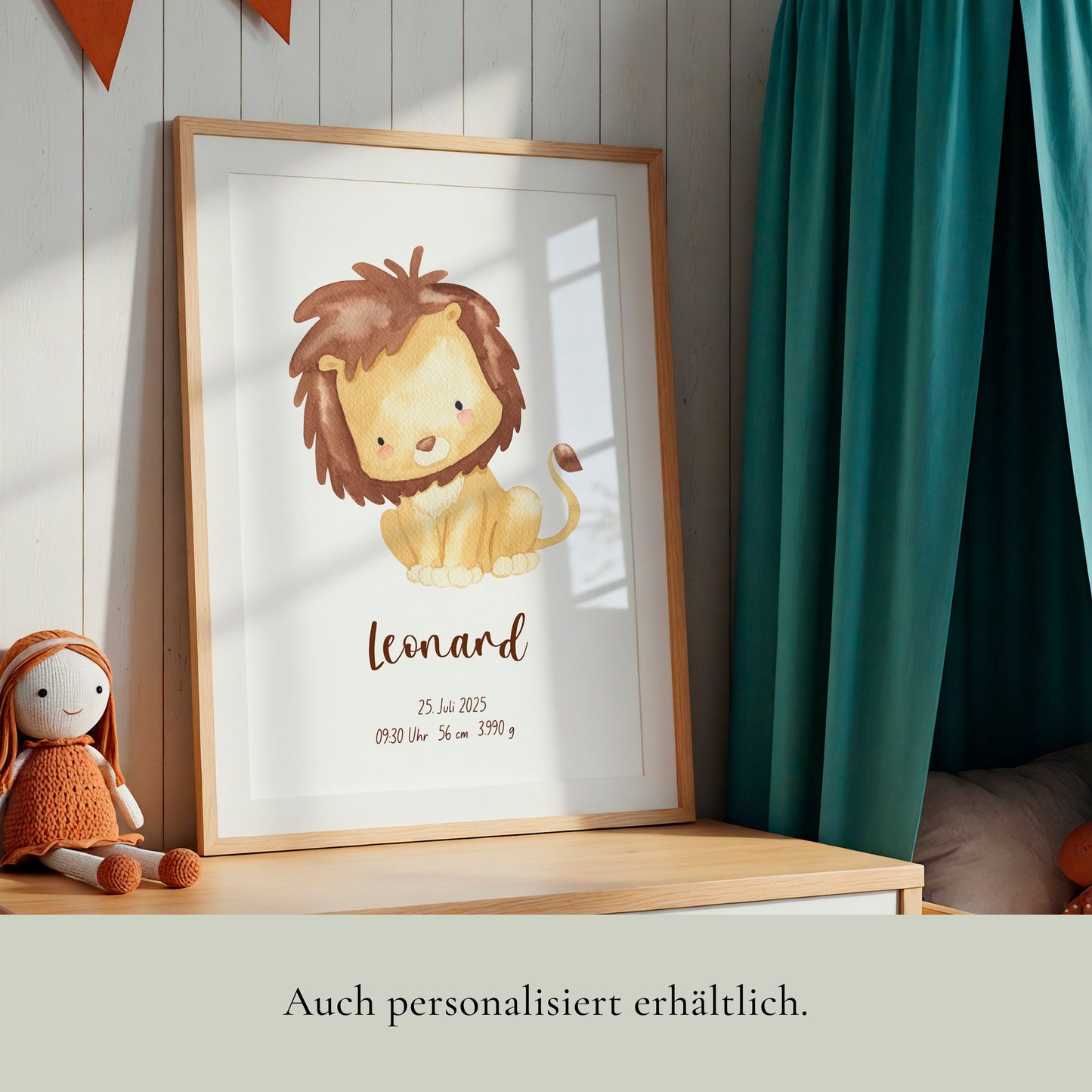 Mutiger Löwe Poster
