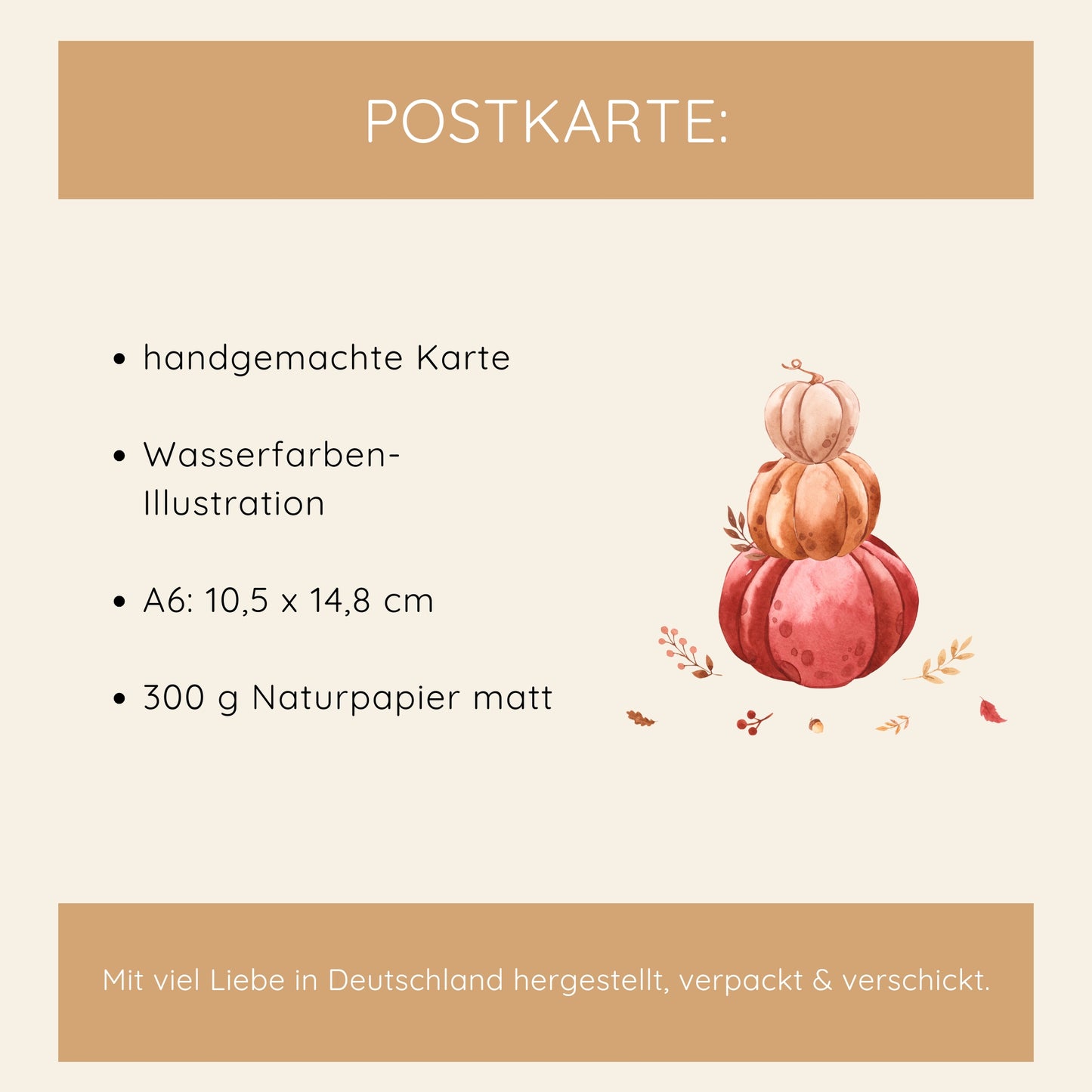 Karte Herbstzeit - Kürbisse