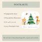Weihnachtskarte Frohe Weihnachten - Waldtiere