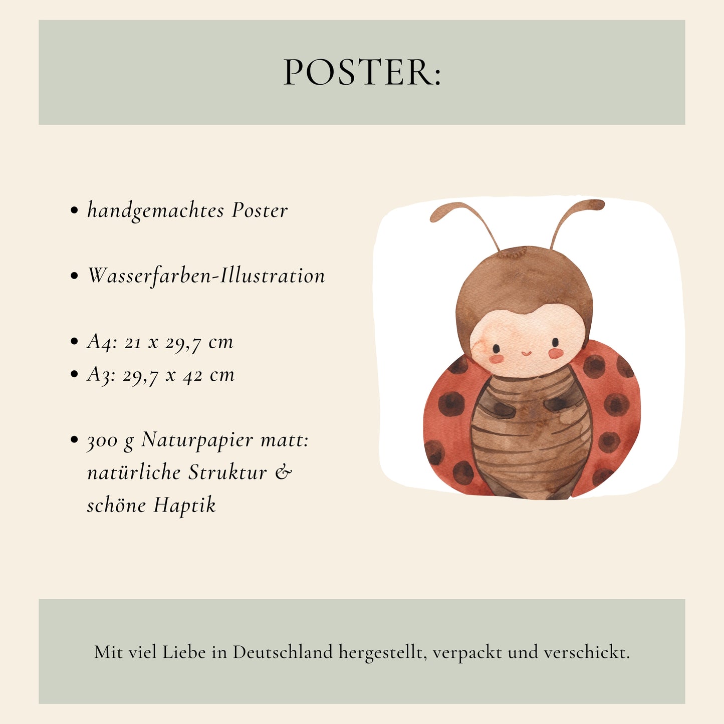 Marienkäfer Pünktchen Poster