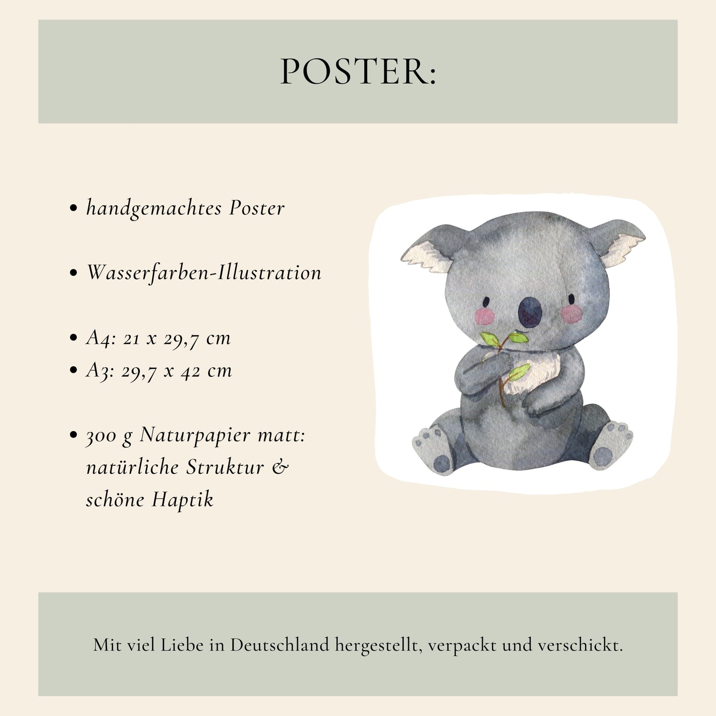 Zufriedener Koala Poster