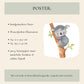 Träumender Koala Poster