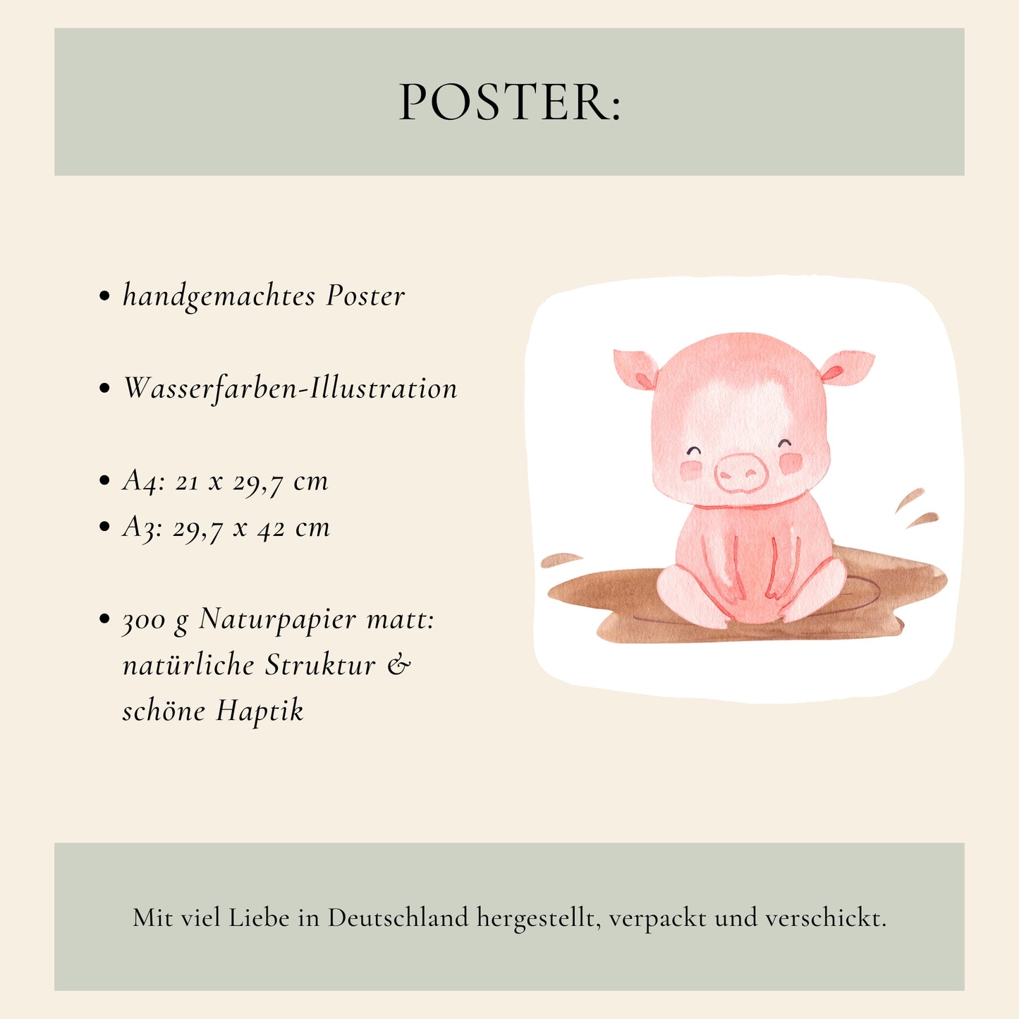 Matschbad Schwein Poster