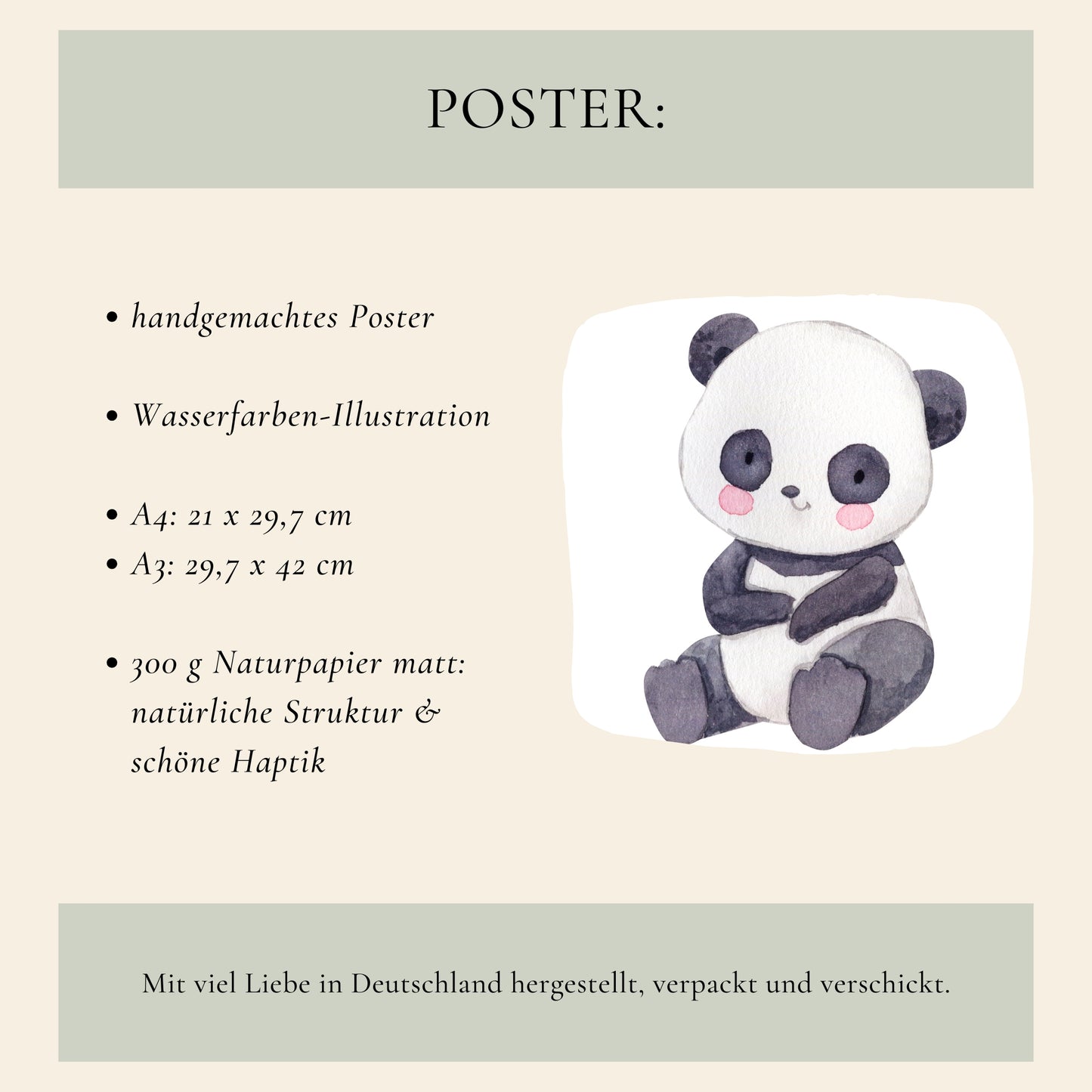 Tollpatschiger Panda Poster