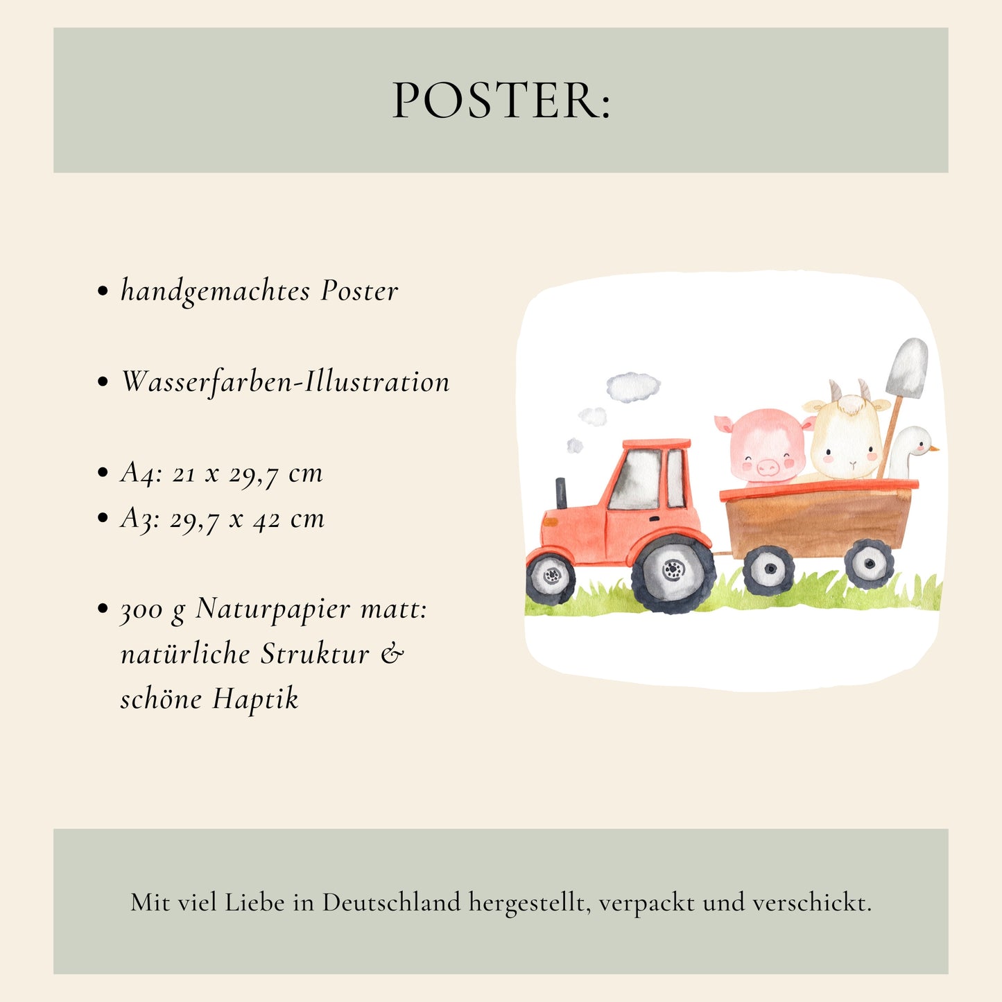 Große Traktorfahrt Poster