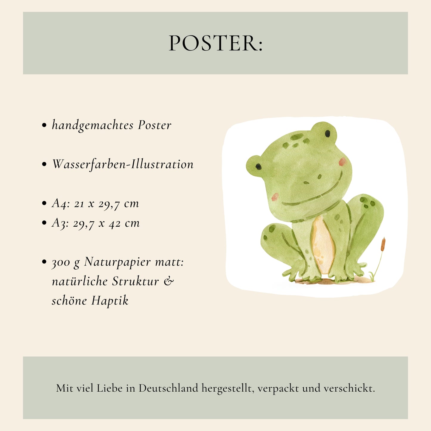Frosch Hüpfer Poster
