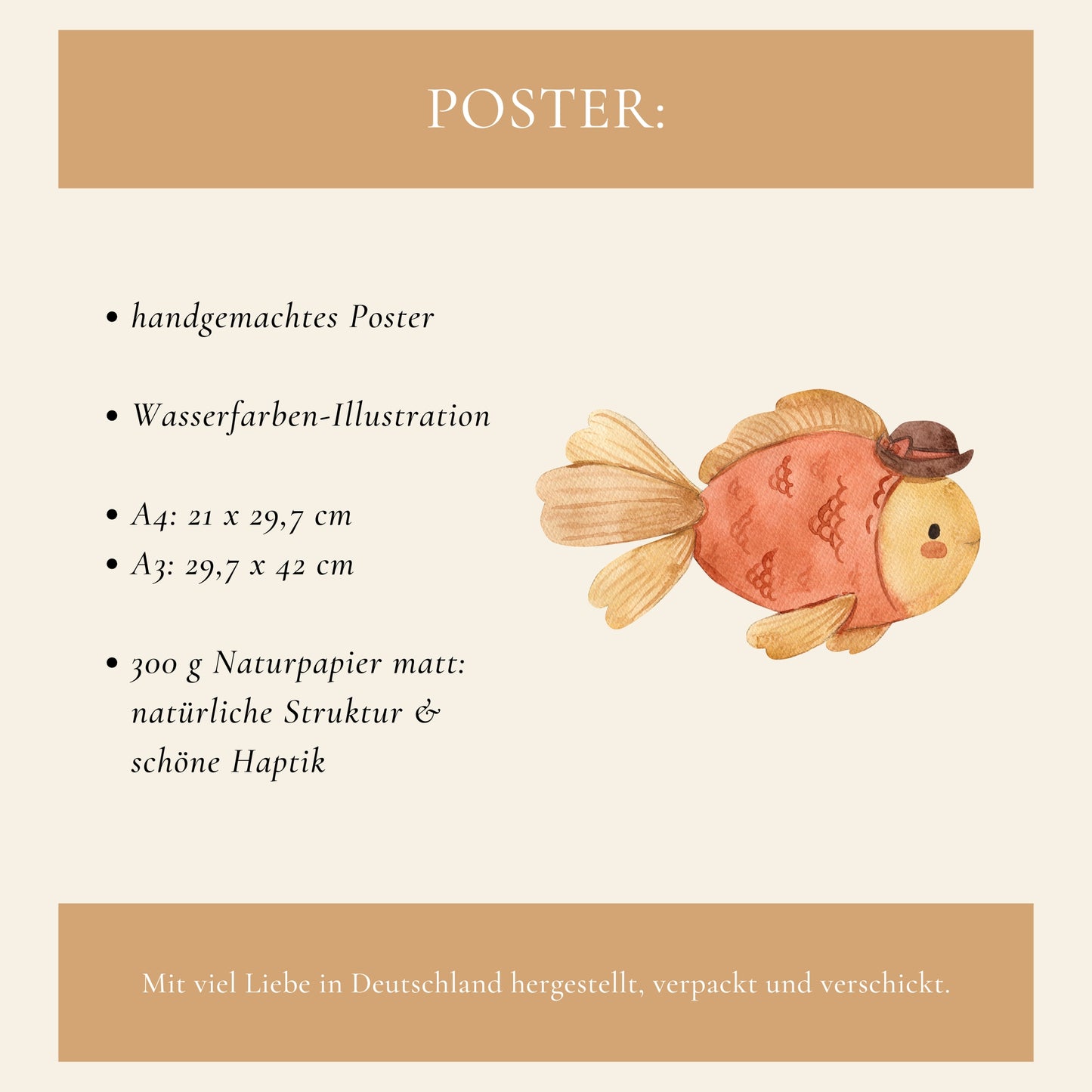 Goldfisch Fritz Poster