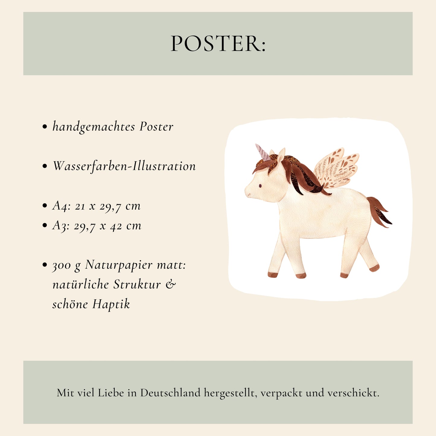 Einhorn Skye Poster