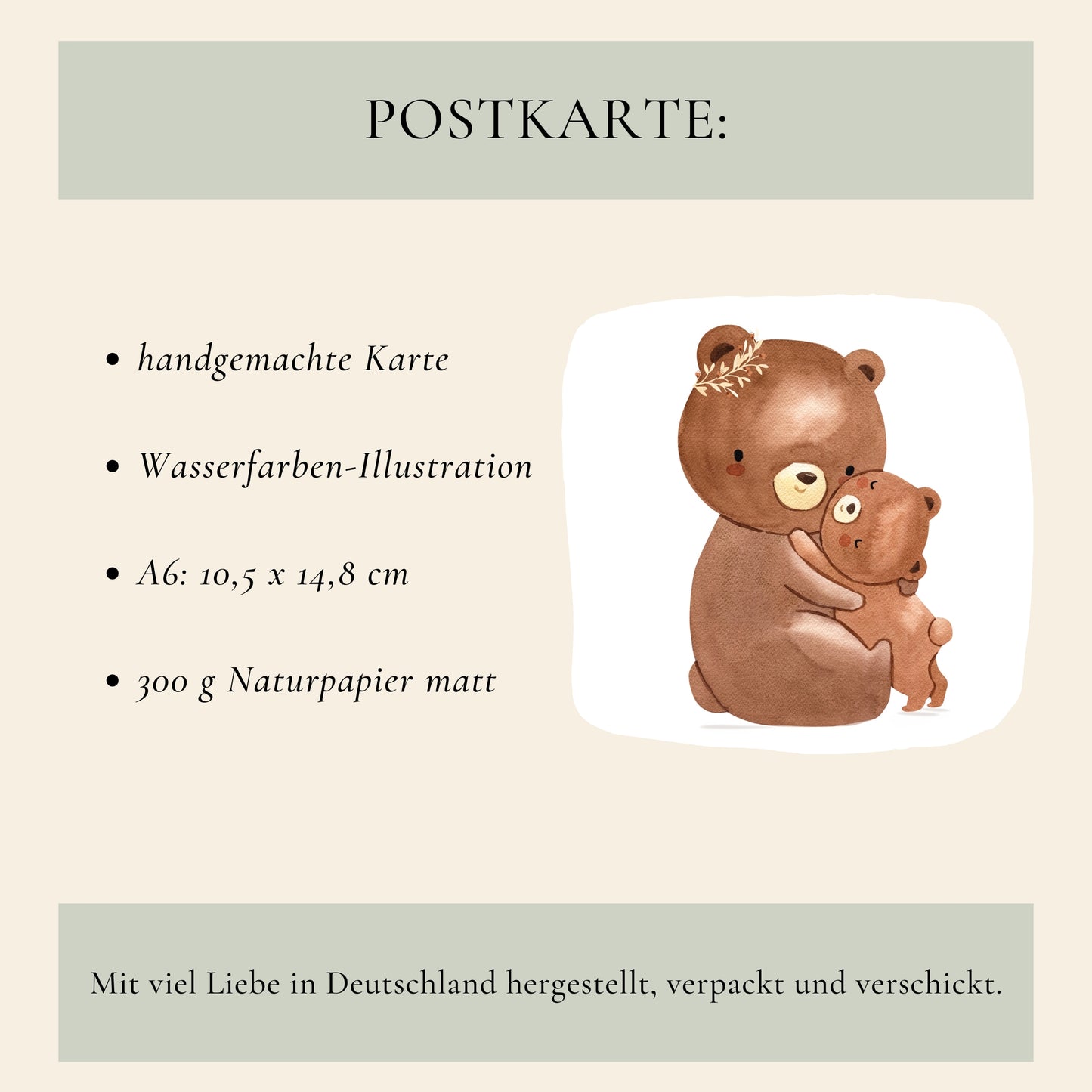 Karte Mama Bär & Baby