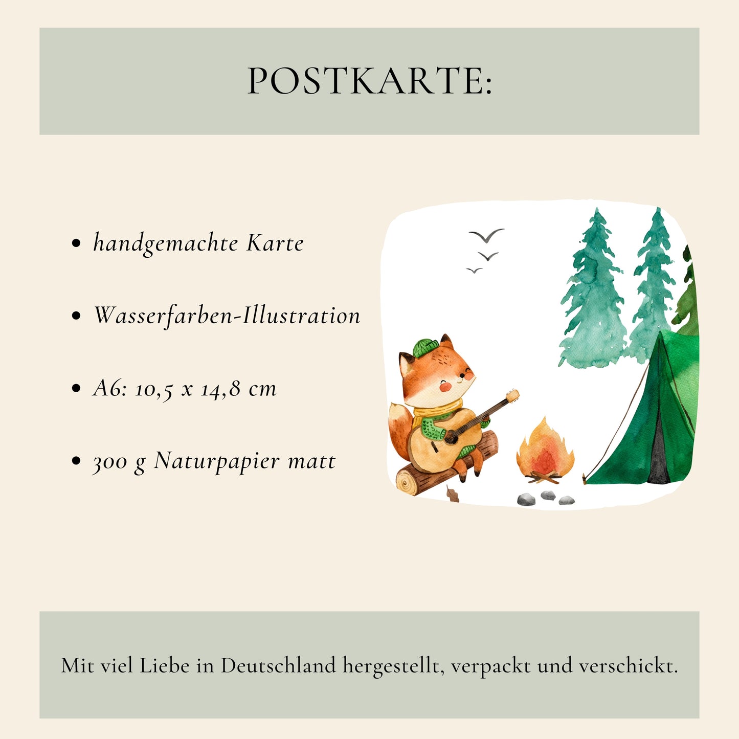 Karte Fuchs Fiete beim Camping