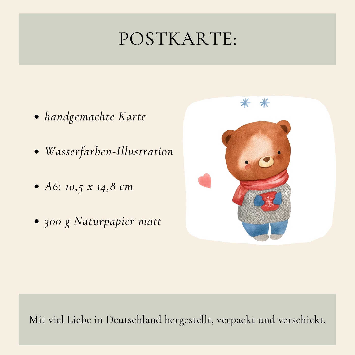 Karte Winterbär