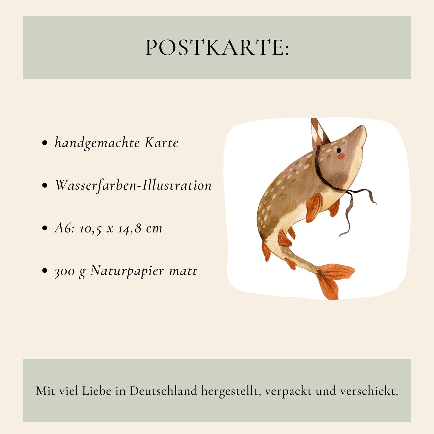 Geburtstagskarte Fisch Laurenz